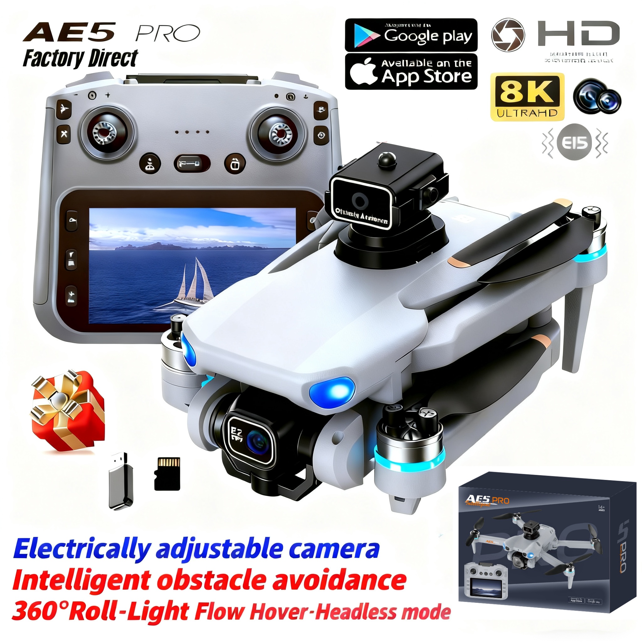2026 New AE5 Pro Drone 8K HD 4 - Drone Video Production recension och pris