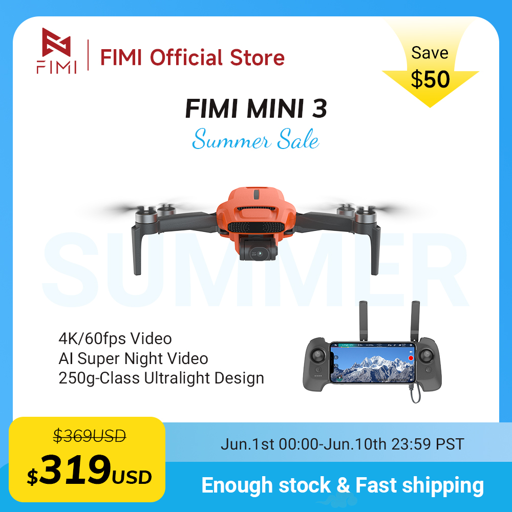 FIMI MINI 3 Camere drone 4K 60 - Drone Video Production recension och pris