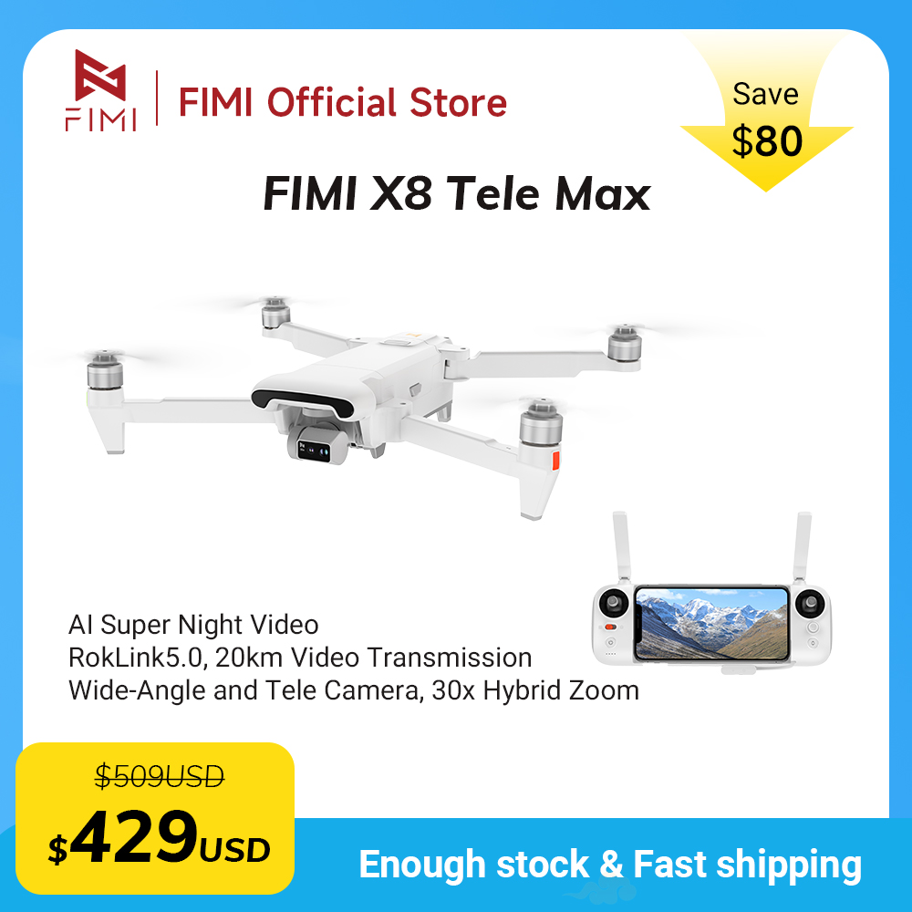 FIMI X8 Tele Max drone 1/2-inc - Drone Thermal Imaging recension och pris